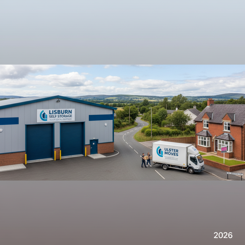 Illustration for the Find My Storage article: Moving House in Lisburn: Your Complete Local Guide for 2026