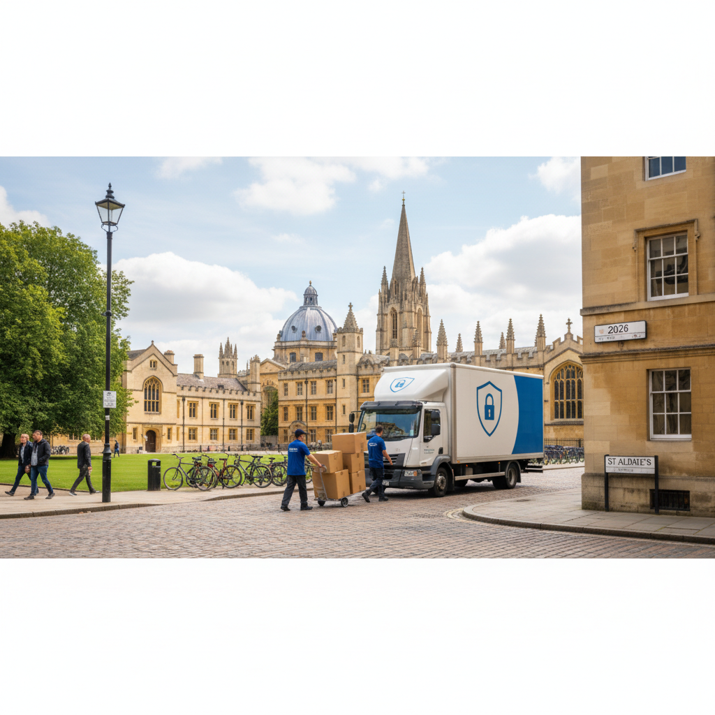 Illustration for the Find My Storage article: Moving House in Oxford 2026: Local Tips and Essential Guide