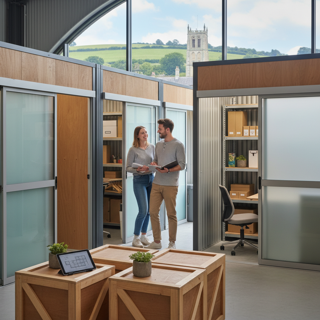 Illustration for the Find My Storage article: Small Business Storage Solutions in Hereford: Flexible Workspace Tips for Local Entrepreneurs