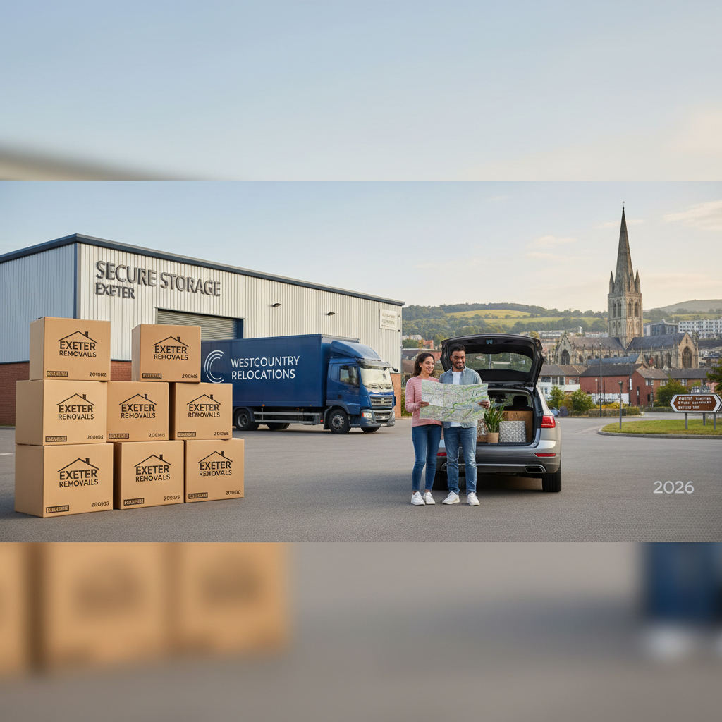 Illustration for the Find My Storage article: Moving House in Exeter 2026: Local Tips and Essential Guide for a Smooth Relocation
