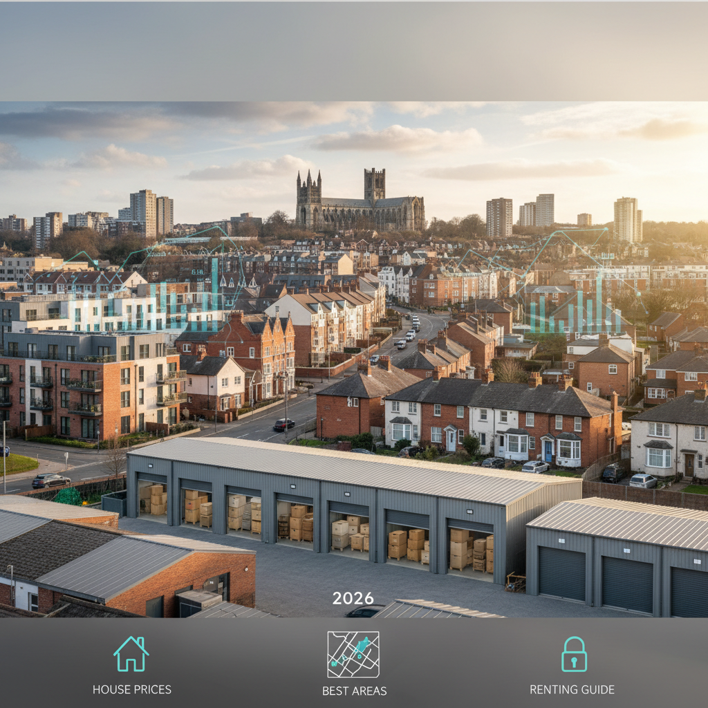 Illustration for the Find My Storage article: Lincoln Property Market 2026: House Prices, Best Areas & Renting Guide